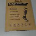 Merino Wool Ski Socks Mens Womens 2 Pairs for Skiing, Snowboarding, Thermal Knee High Winter Warm Sports Performance Socks