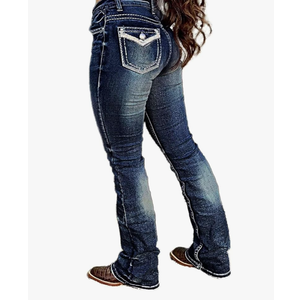 Flamingals Boot Cut Jeans for Women - Trendy Stretch Denim Pants With Butt Lifting and Tummy Control Features, 3XL