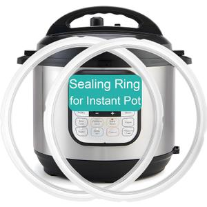 2-Pack Sealing Ring 8 Qt for Instant Pot Sealing Ring for 8 Quart Instapot, Food-grade Silicone sealing rings Replacement Seal for Instant Pot 8 Quart, Gasket 8 Qt for Instantpot Sealing Ring, Clear