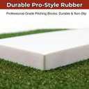 Softball Pitching Mat with Pitching Rubber & Stride Line, Denser Antifade Turf, Antislip EVA Bottom 10ft x 3ft, Indoor/Outdoor Training Aid