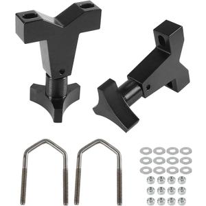 YESHMA High-Lift Jack Tube Mount 1-2.5" (Round/Square) Compatible with Tube Bumpers,Bull Bars,Roll Cages and Roof Racks (Black)
