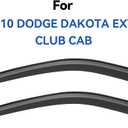 Window Visors Rain Guards Shield for 2005-2010 Dodge Dakota Club Cab, Out-Channel Window Vent Wind Deflectors Visors Shades for 05-10 Dakota Extended Cab, 2PCS