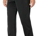 adidas Men's Essentials Warm-up Open Hem 3-stripes Tracksuit Bottoms,Straight Leg, Medium Size,Black on Black
