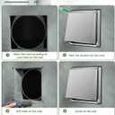 Upgraded 4" Stainless Steel 304 Dryer Vent Cover Outdoor - Rubber Cushioned Non-Return Flap (Noise Reduction) Air Vent with Built-in Fly Screen & 6 Screws for Bathroom Exhaust Vent Office Home