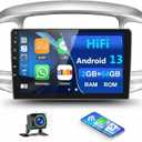 2G+64G Android 13 Car Stereo for Hyundai Accent 2006-2011 with Wireless Apple Carplay Android Auto,9'' Touchscreen Car Radio with WiFi,GPS Navigation,Bluetooth FM/RDS SWC Daul USB+AHD Backup Camera