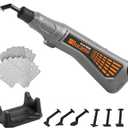 Cordless Pen Sander, Variable Speed and USB Charging with LED Light, Multi-Purpose Power Tool for Sanding, Polishing, Finishing, DIY Crafts (Grey)