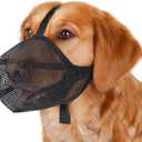 Mayerzon Dog Muzzle, Soft Mesh Muzzle for Small Medium Large Dogs Anti Bite Scavenging, Breathable Adjustable Mouth Guard for German Shepherd Labrador Golden Retriever in Grooming Walking Vet Visits