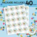 4 x Back to School Alphabet Stickers  Colorful Welcome Stickers for a New School Year, 40 Pieces for Classroom Decor, School Events, and Learning Motivation