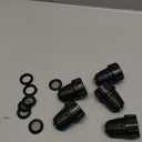 1/2 inch Irrigation Tubing Fittings For (1/2" ID x0.6-0.63" OD) 16mm Drip Tubing Barbed Locked Connectors-5 US Standard 3/4" to 1/2" Faucet Adapters,5 Filter Washers,5 Rubber Washers