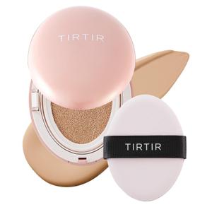 TIRTIR Mask Fit All Cover Pink Cushion Foundation | High coverage, Velvety Matte Finish, Lightweight, Flawless, Corrects Redness, Korean Cushion (#24N Latte, Full Size, 0.63 Fl Oz) (0.63 Fl Oz (Pack of 1))