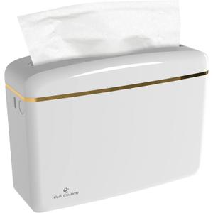 Countertop Multifold Hand Paper Towel Dispenser by Oasis Creations, Single Sheet Dispensing  Glossy White