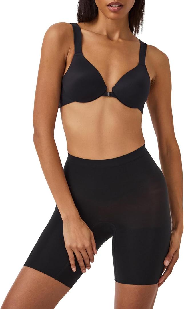 SPANX SPANXsculpt Power Series Mid-Thigh Short - Core Shapewear - Lightweight, All-Day Shaping & Support - No Panty Lines - Very Black - Medium