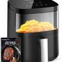 Air Fryer, Beelicious 8-in-1 Smart Compact 4QT Air Fryers, with Viewing Window, 450F Digital Airfryer with Flavor-Lock Tech, Dishwasher-Safe & Nonstick, Fit for 1-3 People, Black