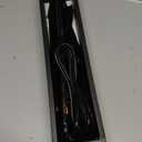 Lanvier 1 Inch Extra Long Hair Curling Iron with Ceramic Tourmaline Barrel, Professional Hair Curler up to 450F with Dual Voltage for Worldwild Use, Hair Waving Style Tool for Girls&WomenBlack