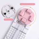 Paper Cutter,4-in-1 Paper Trimmer,Photo Cutter,Multi-Function Scrapbooking Tool with Dial Blades of Straight,Wave,Perforated,Creasing for Cutting Paper,Coupons,Postcards,Card (Pink)