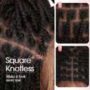 Fancy Hair Braided Wig for Black Women Square Knotless Box Braided Wigs Full Double Lace Glueless Braids Wig with Baby Hair Synthetic Ombre Brown to Blonde Braid Wig 26 inch