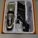 Oneisall Dog Clipper Low Noise, Dog Grooming Kit with Rechargeable, Pet Shaver Cordless Electric Quiet Hair Clipper Set for Dogs Cats PetsGold
