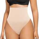 SHAPELLX Tummy Control Shapewear Seamless Body Shaper Panties Girdle Tummy Slimmer Waist Slimming Thong Underwear, M/L