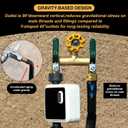Garden Hose Splitter, 3/4 Rust and Freeze Resistant Outdoor Hose Manifold with 2 Green Extra Long Handles Faucet Adapter-Heavy Duty Brass 2-Way Valve