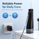 Water Flosser Cordless for Teeth, Water Pick Oral Irrigator with U Shaped Nozzle, 40150 PSI DIY Mode, 350ML Large Tank, Rechargeable Portable Dental Flosser for Braces & Adults