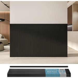 Art3d Wainscoting Panels, Beaded Polystyrene Wall Board for Interior Wall Dcor, 79.3 Wide X 40.7 high, Covers 22.38 sq.ft, Black