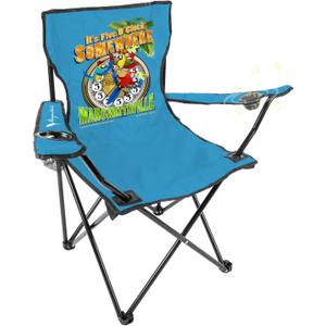 Margaritaville Folding Chair with Wireless Speakers, Beach Chair with Waterproof Wireless Speakers, 5 Hour Playback Time, 20 Foot Bluetooth Range, Cup Holder, Backpack, Padded Head and Neck Rest, Standard