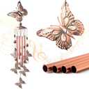 Butterfly Wind Chimes, Gift for Grandma,Birthday Gifts for mom for Daughter,Friend Gift, Aunt, Women,Gardening Decoration for Mother's Day,Christmas, Thanksgiving, Father's Day, Birthday