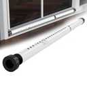 Sliding Door Security Bar，17.5-50 inch Adjustable Patio Door Security bar, Heavy Duty Window Security Bars Inside for Sliding Glass Door Home Apartment Bedroom(White)