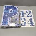 18 Pcs Happy Birthday Yard Sign with Stakes, Blue Happy Birthday Yard Sign with 49.2 Ft LED Light, 16 In Large Personalized Happy Birthday Sign, Waterproof Lawn Garden Birthday Party Decorations