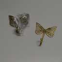 Indian Shelf Decorative Brass Butterfly Cute Kids Wall Hooks Heavy Duty Coat Rack Wall Mount Vintage Gold Towel Hooks for Hanging Coats, Keys, Backpack, Purse, Hat, Jewelry & More - 2 Pack
