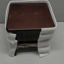 Solid Wood Stool 10 inch Wooden Stool for Kids Small Short Stool Shoe Changing Step Stool (Brown Square)
