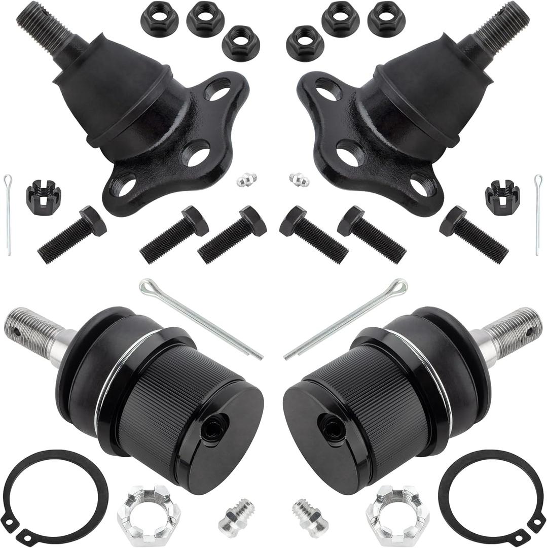 4 PCS Front Ball Joints Upper and Lower Kit K7392 K7395 Upper Lower Ball Joints for Dodge Dakota 2000 2001 2002 2003 2004 4WD, for Dodge Durango 2000-2003 4WD