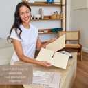 Faux Travertine Stone Finish Resin Book Holder for Recipe Book Display Stand, Coffee Table Books, 2 Pieces Slot Together, Neutral Beige Coffee Table Decor