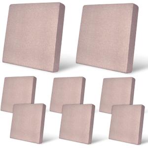 pickyNproud 8Pcs Patio Cushion Covers Stretch Outdoor Couch Cushions Slipcovers Replacement Washable Furniture Protector with Elastic Bottom Sofa Chair Seat Cover, Warm Taupe Khaki