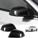 Real Carbon Fiber Mirror Cover Cap Trim Compatible with Tesla Model 3 2017-2024 Side Rearview Mirror Cover Tesla Accessories Model 3 Replacement
