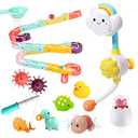 33 PCS Bath Toy Bathtub Toy with Shower and Rubber Duck for Toddlers and Babies