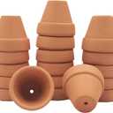 Yishang Mini Terracotta Pots with Drainage Holes - 1.2 inches Succulent Cactus Nursery Planter,Tiny Clay Nursery Pots for Indoor/Outdoor Mini Plant, DIY Crafts, Wedding Favors(18 Pack)