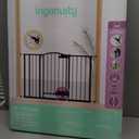 Ingenuity Easy Open Baby Gate & Dog Gate, Hands-Free Open Patent-Pending Foot Pedal, 27.5"-52" Wide, 28" Tall, Hardware or Pressure Mounted, Install in Doorway, Bottom of Stairs, or Wall - Espresso
