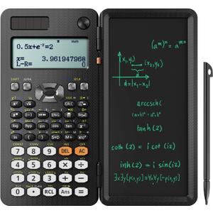 NEWYES 991ES Scientific Calculator with LCD Writing Tablet, 417 Function Solar Energy Science Calculators Notepad, Professional Foldable Calculators for Students School College