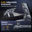 SPIDERCASE Magnetic for Samsung Galaxy S25 Edge Case, [Compatible with Magsafe][ Military Grade Drop Protection] with Invisible Stand Shockproof Slim Case for S25 Edge 5G,Black