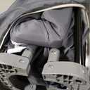 Foldable Baby Playpen Portable Travel Play Yard, Dark Gray, Size: 50"x50"
