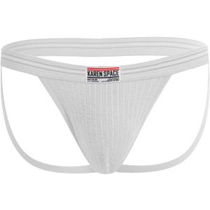 Breathable Mesh Jockstraps for Men, Cotton Pouch Athletic Supporters for Men (White, L)