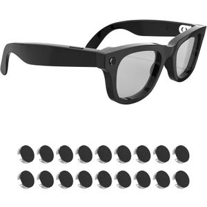 18Pcs LED Light Blocking Stickers Compatible with Ray-Ban Meta Wayfarer/Skyler/Headliner Gen 2 & Oakley Meta HSTN Smart Glasses Accessories, Low-Tack Restickable Blackout LED Light Covers Sticker