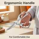 2 x 2 heavy-duty food scissors, multifunctional meat scissors, premium ultra sharp Japanese stainless steel poultry kitchen scissors, dishwasher safety, gifts