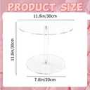 Acrylic Cake Stand for Dessert Table, 11.8 Inch Clear Round Cupcake Stand Display Riser for Birthday Party Wedding Event, Pastry Candy Pizza Display (Large)
