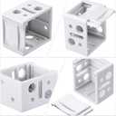 Jetec 2 Pieces 1 Inch Mini Blind Brackets White Plastic Profile Box Mounting Window Blinds Headrail Bracket