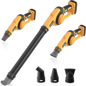 HEINPRO Cordless Leaf Blower Compatible with Dewalt 20V Max Battery (Tool Only), Up to 200MPH Small Electric Leaf Blower, 3 Speeds Mode, Battery Powered Mini Leaf Blowers for Patio (Yellow (Battery & Charger not Included))