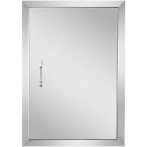17" W x 24" H Outdoor Kitchen Door, Premium 304 Stainless Steel Single BBQ Panel Access Door for Outside Kitchen Commercial Grilling Station, Oven, Storage Cabinet