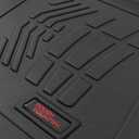 Rough Country Sure-Fit Floor Mats for Chevy Silverado & GMC Sierra 1500/2500HD/3500HD (2019-2025) Bench Seat - Waterproof, Non-Slip Flexible Floor Mat, Front & Rear Set