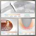 Round Bidet Toilet Seat, Smart Heated Toilet Seat with Warm Water and Dryer, Soft Close Bidet Seat with Adjustable Temperature, Stainless Steel Nozzle